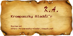 Krompaszky Aladár névjegykártya